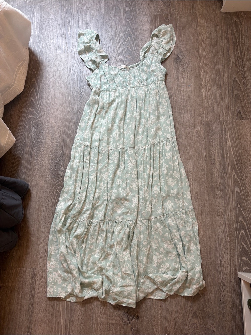 altar’d state light green floral maxi dress